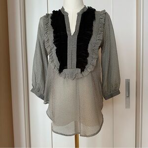 MADEWELL sheer blouse, size S